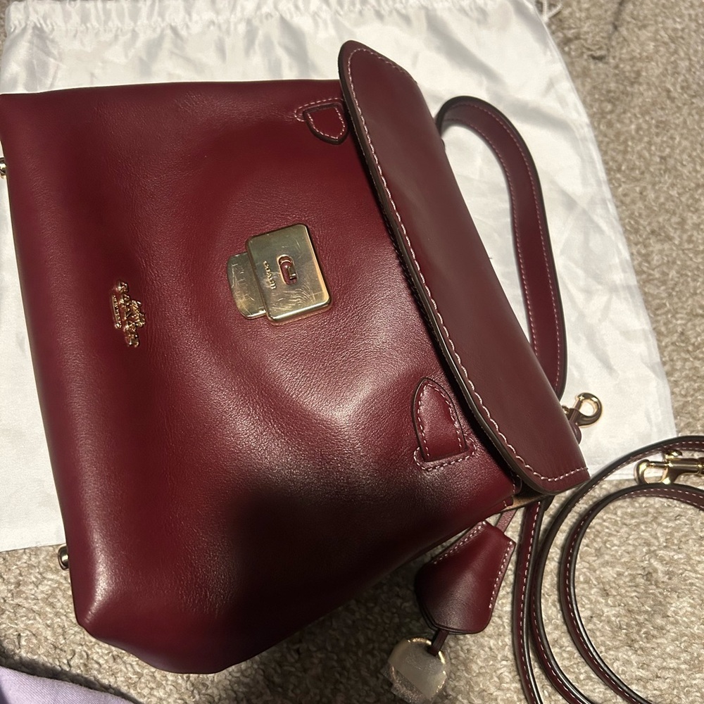 Coach Burgundy Leather Satchel